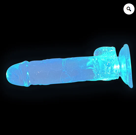 Dildo Luminoso Con LED Transparente Ventosa