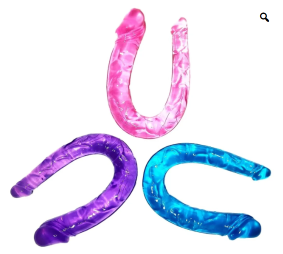 Dildo U Doble Cabeza Pene Flexible Suave Chico