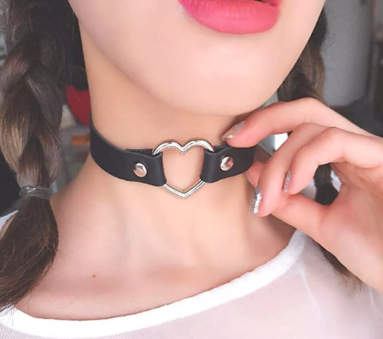 Gargantilla Collar Bondage Choker Cuello Corazón