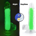 Dildo Transparente Luminico Realista 17 cm