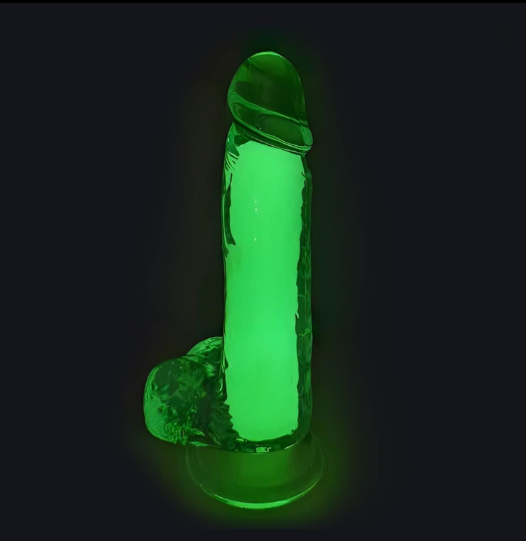 Dildo Transparente Luminico Realista 17 cm