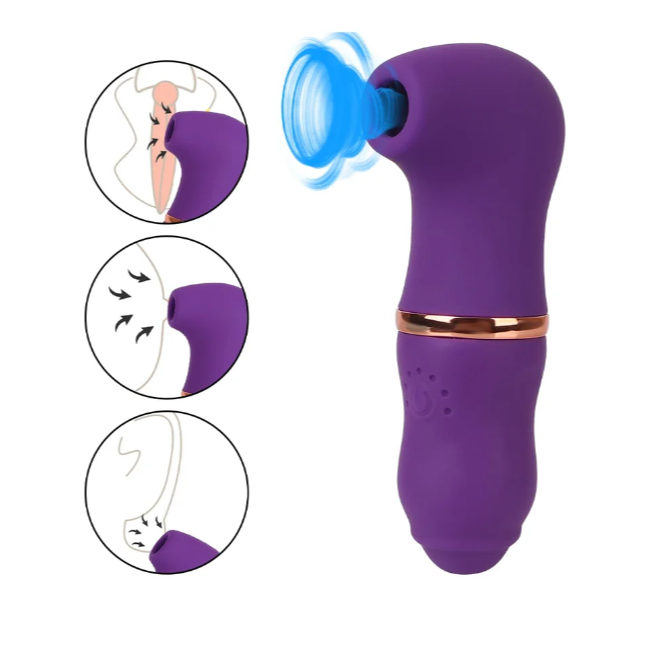 Succionador de clitoris y pezones con medidor de intensidad.