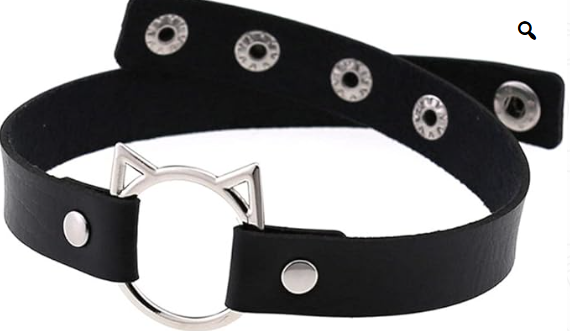 Gargantilla Collar Bondage Choker Aro Gatito