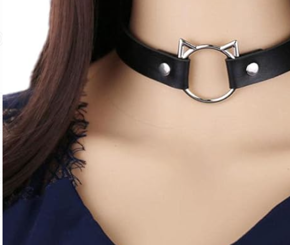 Gargantilla Collar Bondage Choker Aro Gatito