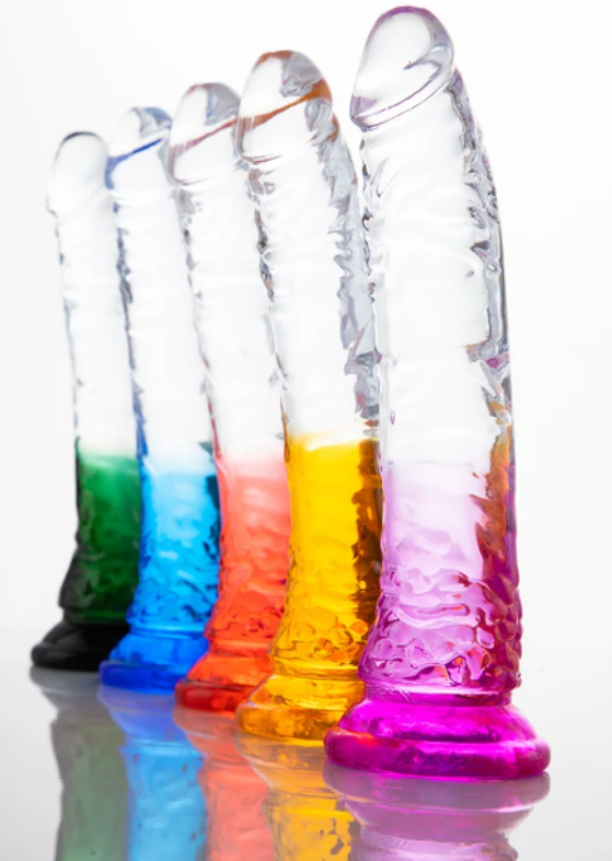 Dildo Gel Transparente Efecto Degradado 16 Cm