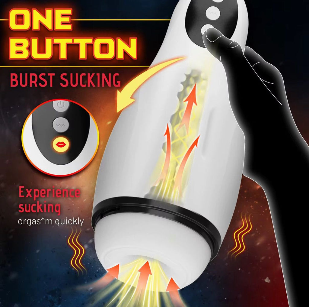 Masturbador,Succionador y Vibrador Masculino  Texturizado