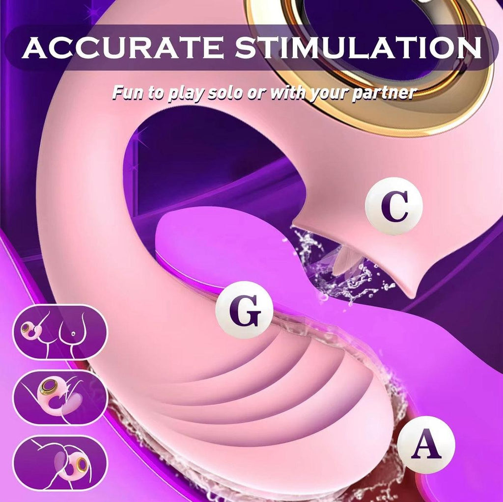 Vibrador con Estimulador de Clitoris y Punto G