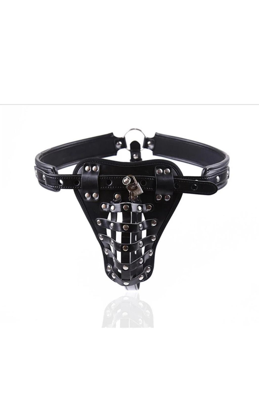 Cinturon de Castidad Masculino Cuero Juego Sexual BDSM