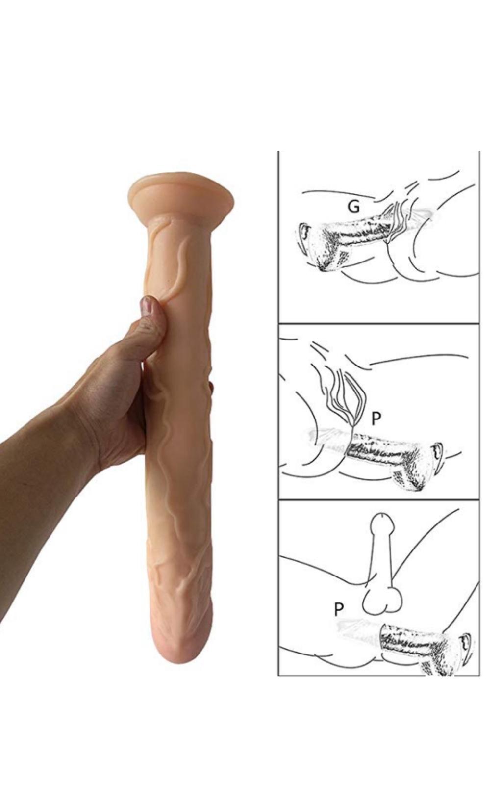 Consolador Dildo Realista Enorme Ventosa 35 Cm